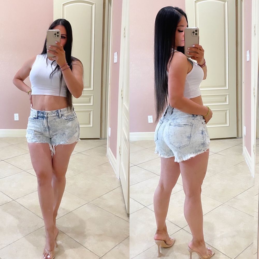 LULU High Rise Cut Off Shorts
